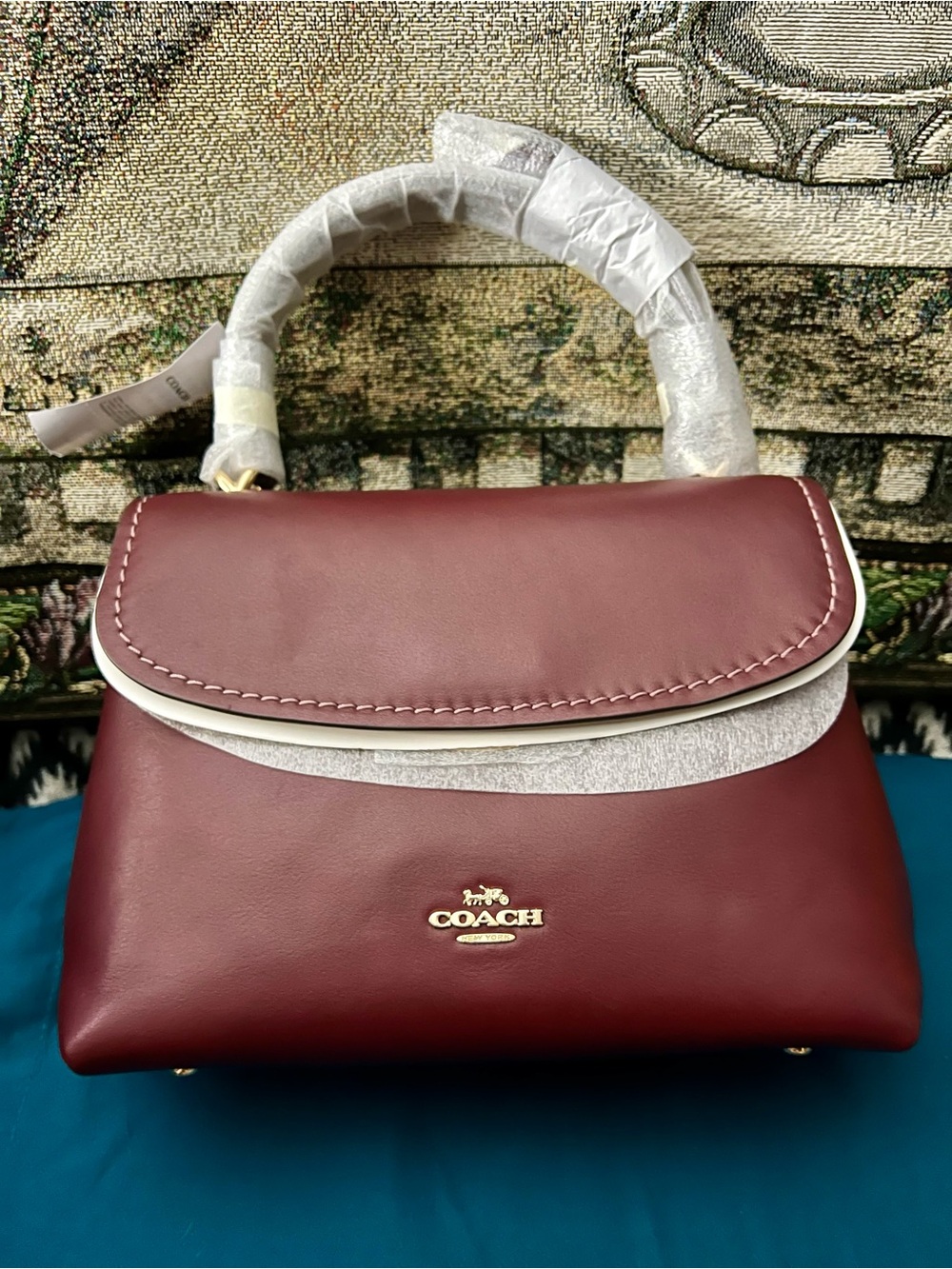 NWT Coach Emory Top Handle Burgundy